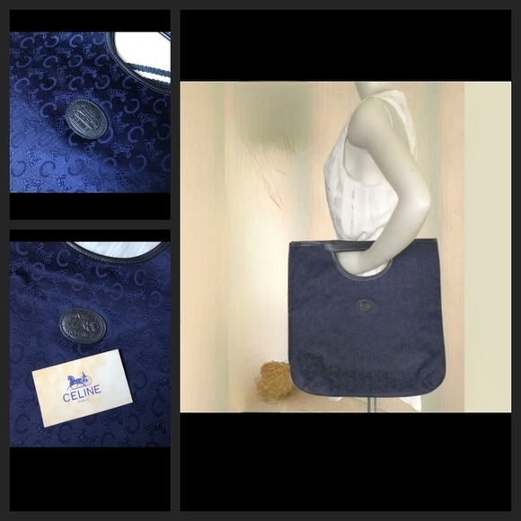 Vtg Celine Noevir Logo Tote Clutch - Picture 1 of 7